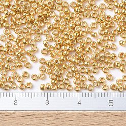 (RR1054) Galvanized Yellow Gold MIYUKI Round Rocailles Beads, Japanese Seed Beads, 11/0, (RR1054) Galvanized Yellow Gold, 11/0, 2x1.3mm, Hole: 0.8mm, about 5500pcs/50g
