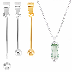 (52) Непрозрачная лаванда 4 шт. 2 цвета родиевое покрытие 925 серебряный медальон в виде планеты с зажимными креплениями, для жемчужных бусин из драгоценных камней, с печатью 925, разноцветные, 24 мм