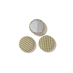Светло-зеленый Коричневый Японский литературный и художественный стиль ткани круглые кабошоны, оливковый, 22 мм