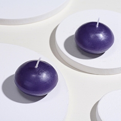 Midnight Blue Paraffin Candles, Floating Candles, Scented Candles, Rondelle Shape, Party Accessories, Midnight Blue, 42x26mm