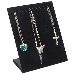 Черный Органайзеры для бархатных браслетов, витрины для ювелирных изделий, прямоугольные, чёрные, 20x10.3x24.8 см