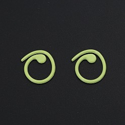 Светло-зеленый Кольца для вязания из цинкового сплава, окрашенные в запекание, вязание зажимов крючком, фиксирующий маркер стежка, светло-зеленый, 1.6x1.5 см
