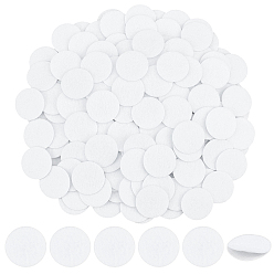Blanc 400 pièces de protections de sol autocollantes en feutre pour pieds de chaise, patins de meubles, ronde, blanc, 25x1mm