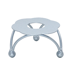 Серебро Железные восковые палочки печь, восковая печать теплее, для изготовления сургучной печати, цветок, серебряные, 75x45 мм