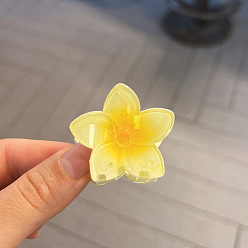 Желтый Цветочные пластиковые заколки для волос с когтями, аксессуары для волос для женщин и девочек, желтые, 40x40x30 мм