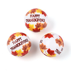 Лист Печатные непрозрачные акриловые бусины, круглые, AB цвет, лист, 15.9 мм, отверстие : 2.8 мм