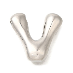 Letter V Стойки обшивки латунные подвески, без кадмия и без свинца, подвески с буквой az~z, Буква V, 20x21x5.5 мм, отверстие : 2.5x3 мм