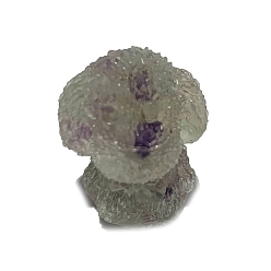 Флюорит Украшение для выставки собак из смолы, с натуральными флюоритовыми чипсами внутри для украшения стола домашнего офиса, 20x20x25 мм