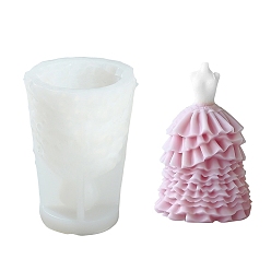 Blanc Moules en silicone pour robes de mariée, blanc, 7x6.5x10.5 cm