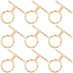 Настоящее золото 18K 12шт латунные застежки, кольцо, долговечный, реальный 18 k позолоченный, без никеля , кольцо, реальный 18 k позолоченный, 18x15x2 мм, отверстие : 1 мм