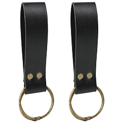 Черный 2 Прямоугольный кулон из искусственной кожи в стиле средневековья. С кольцом из сплава, аксессуары для юбки викингов эпохи Возрождения, античная бронза, чёрные, 170 мм