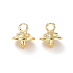 Настоящее золото 24K Поручни из латуни с покрытием из латуни, без свинца и без кадмия, реальный 24 k позолоченный, 7.5x7 мм, отверстие : 1.6 мм