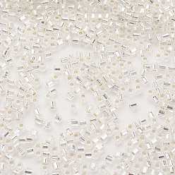 (21) Silver-Lined Transparent Crystal Clear TOHO Japanese Seed Beads, Two Cut Hexagon, (21) Silver-Lined Transparent Crystal Clear, 11/0, 2x2mm, Hole: 0.6mm, about 44000pcs/pound