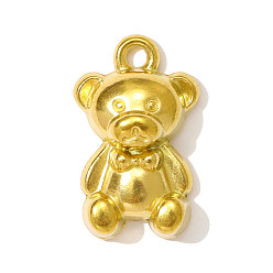 Настоящее золото 18K 304 подвески из нержавеющей стали, нести прелести, ионное покрытие (ip), реальный 18 k позолоченный, 21x13 мм