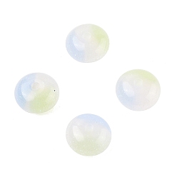 Алиса Синий Непрозрачные шарики cmолы, рондель, с блеском порошок, Алиса Блю, 6x10 мм, отверстие : 1.6 мм