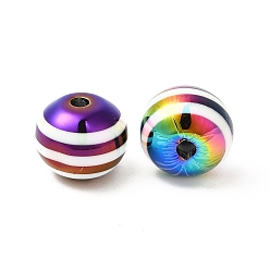 Разноцветный Бисер полосы cmолой, AB цвет, рондель, красочный, 12x10 мм, отверстие : 2~2.5 мм