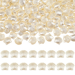 Shell Shape 200 шт. бусины из искусственного жемчуга из АБС-пластика, формы раковины, 11x12.5x6.5 мм, отверстие : 1.6 мм