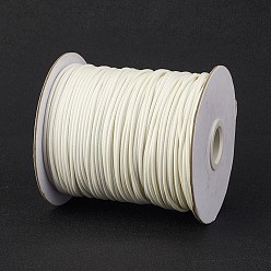 White Eco-Friendly Korean Waxed Polyester Cord, White, 0.5mm, about 169.51~174.98 Yards(155~160m)/Roll
