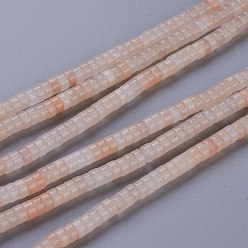 Розовый Авантюрин Натуральный розовый авантюрин бисер нитей, Heishi бусы, Плоский круглый / диск, 4~4.5x2.5 мм, отверстие : 0.7 мм, около 167 шт / нитка, 15.43 дюйм (39.2 см)