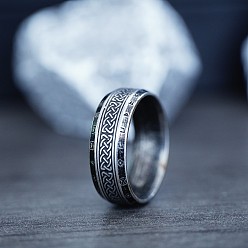 Античное Серебро Кольца в стиле викингов в стиле ретро 304 из нержавеющей стали, античное серебро, размер США 11 (20.6 мм)