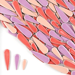 Разноцветный 3 стили фарфоровая мозаичная плитка в форме капли, для поделок из мозаики своими руками, рамки для картин и многое другое, красочный, 21~40x8~12x4 мм, около 100 г / набор