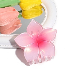 Pink Пластиковые заколки для волос градиентного цвета, для женщин девушек, цветок, розовые, 80x70 мм