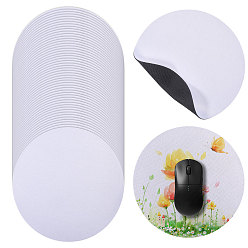 Белый Силикон с тканевым ковриком для мыши, коврик для мыши, плоско-круглые, белые, 200x2 мм