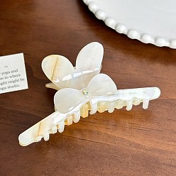 Белый Заколки-клочья из ацетата целлюлозы с бантом, аксессуары для волос для женщин и девочек, белые, 106 мм