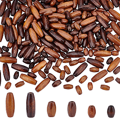 (52) Непрозрачная лаванда 240шт 6 стиль ретро деревянные бусины, окрашенные, овальные, разноцветные, 10~22x6~8 мм, отверстие : 2 мм, 40 шт / стиль