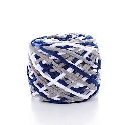 Светло-серый Хлопчатобумажная пряжа, бархатные хлопковые нитки для ручного вязания, для детского свитера, шарфа, ткани, рукоделия, ремесла, сегмент окрашенный, светло-серый, 7 мм