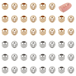 (52) Непрозрачная лаванда 100шт 2 стиль бусины из нержавеющей стали, рондель, разноцветные, 3x2.5 мм, отверстие : 1.2~1.7 мм, 50 шт / стиль