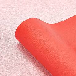Красный Мягкие ткани из искусственной кожи, с мехом, образец личи, для diy craft, мебель, украшение, красные, 140x33x0.08 см