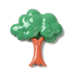 Дерево Кабошоны из непрозрачной смолы с изображением мультяшного племени, дерево, 36.5x33x6 мм