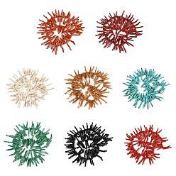 (52) Непрозрачная лаванда Нити бусин из непрозрачного акрила, имитирующие кораллы, самородки, разноцветные, 27~47x12~18x5~6 мм, отверстие : 1.5 мм, около 100 шт / нитка, 22.24''~22.44'' (56.5~57 см)