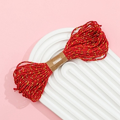 Темно-Синий Двухцветные хлопковые нити с эффектом металлик, макраме шнур, декоративные нитки, для поделок ремесел, упаковка подарков и изготовление ювелирных изделий, темно-синий, 1.5 мм, около 10.94 ярдов (10 м) / моток