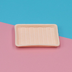 Фора Пластиковая мини модель, аксессуары для кукольного домика с микро-ландшафтом, притворяясь опорными украшениями, прямоугольные, оранжевые, 50x32 мм