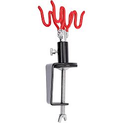 Platin Farbe Airbrushhalter aus Eisen, Universal-Klemmständer, Platin Farbe, 19x7.7x4.2 cm