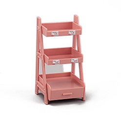 Светло-Коралловый Полка из смолы модель десерта, украшение куклы, аксессуары для ролевых игр, свет коралловый, 70x65x130 мм