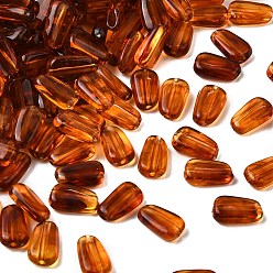 Trapezoid Прозрачные акриловые бусины, имитировать янтарные бусы, трапециевидные, 12x7x4 мм, отверстие : 1.5 мм, Около 2173 шт / 500 г