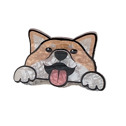 Сэнди Коричневый Акриловые заколки-коготь для волос с собачьей тематикой, аксессуары для волос для женщин и девочек, песчаный коричневый, 93x55 мм