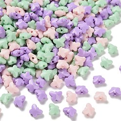 чертополох Непрозрачные акриловые бусины, бабочка, граненые, чертополох, 6.5x8x4.5 мм, отверстие : 1.2 мм, 4000 шт / 500 г