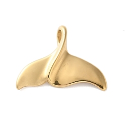 Золотой 304 подвески из нержавеющей стали, ионное покрытие (ip), очарование рыбий хвост, золотые, 31.5x38.5x9.5 мм, отверстие : 9.3x5.2 мм