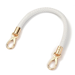 White PU Leather Bag Strap, with Alloy Swivel Clasps, Bag Replacement Accessories, White, 41.5x1cm