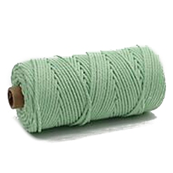 Средний Аквамарин Нити хлопчатобумажные, макраме шнур, декоративные нитки, для поделок ремесел, упаковка подарков и изготовление ювелирных изделий, средний аквамарин, 3 мм, около 218.72 ярдов (200 м) / рулон