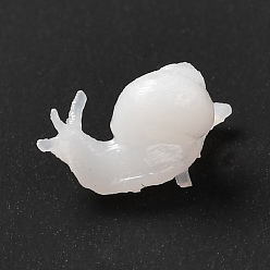 White 3D Resin Model, UV Resin Filler, Epoxy Resin Jewelry Making, Snail, White, 10x5x5mm