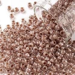 (1067) Light Rust Lined Crystal Toho 8/0 runde Perlen, japanische Rocailles, (1067) mit leichtem Rost ausgekleideter Kristall, 3 mm, Bohrung: 1 mm, über 222pcs / Flasche, 10 g / Flasche