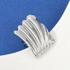 Нержавеющая Сталь Цвет 304 из нержавеющей стали манжеты кольца, прямоугольные, цвет нержавеющей стали, 27x35 мм, внутренний диаметр: 17 мм