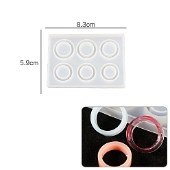 Rectangle Кольцо из пищевого силикона своими руками, формы для литья смолы, для уф-смолы, изготовление изделий из эпоксидной смолы, прямоугольные, 59x83x7 мм