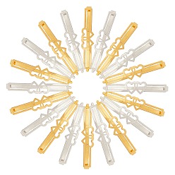 Platinum & Golden Iron Hair Bobby Pins, Heart, Platinum & Golden, 66~66.5x13.5x4mm, 2colors, 20pcs/color, 40pcs/box