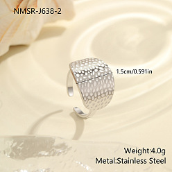 Color de Acero Inoxidable 304 anillos de dedo del acero inoxidable, oval, color acero inoxidable, diámetro interior: 15~20 mm